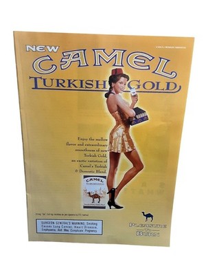 2000 Camel Turkish Gold Pleasure To Burn Tobacco Vintage Ad Woman