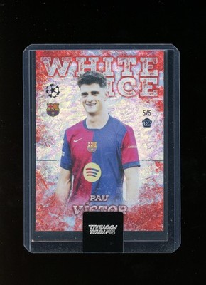 2024/25 Topps Total Football TTF White Ice Pau Victor Red /5 Barcelona RC