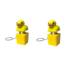 Light-Up Sound Frog Key Chain - Green Plastic...