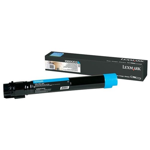 Genuine Lexmark X950X2CG X950 X952 X954 Toner Cartridge (Cyan) in Retail Packagi - 第 1/1 張圖片