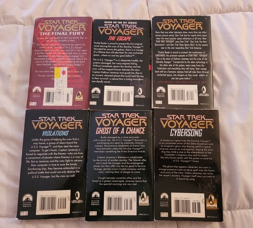 Star Trek Voyager Lot of 6 Paperback Books Science Fiction Sci-fi Cybersong - Picture 2 of 7