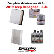 2019 Jeep Renegade 2.4L Complete Air, Oil & Cabin Filter Kit (0W-30)