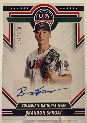 Panini 2022 Stars & Stripes Brandon Sproat Auto Rookie Blue Ink /349