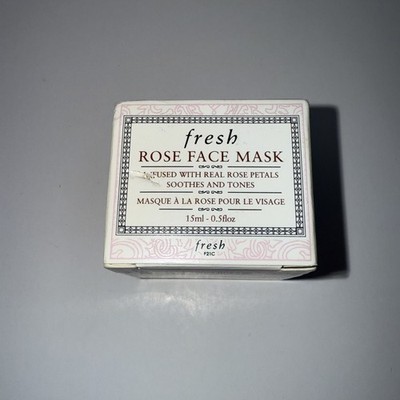 FRESH. Rose Face Mask. Infused Real Rose Petals. Hydrates Tones. Travel 0.5 oz