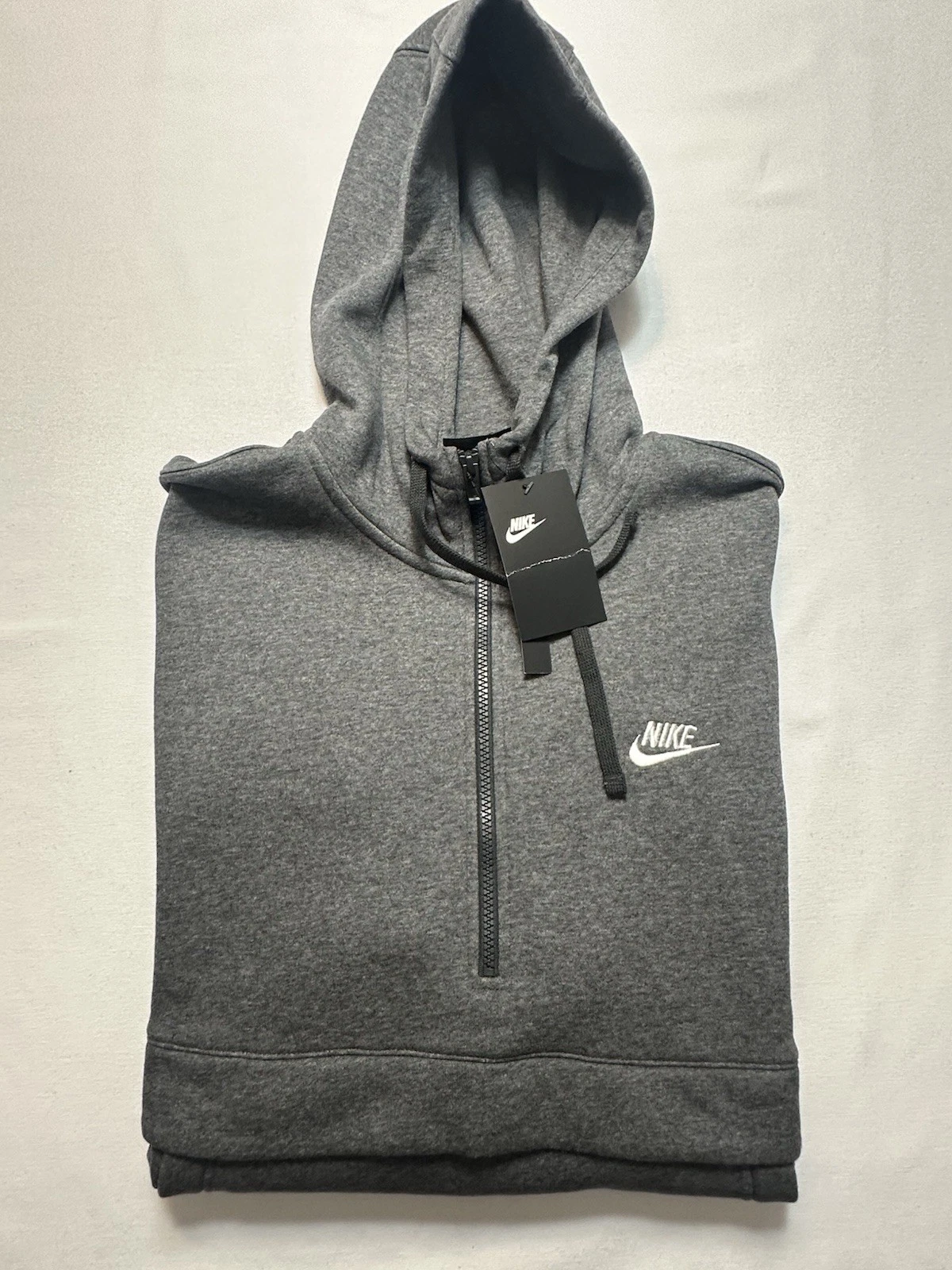 Nike Men's Pull Over Hoodie, Size L - Charcoal Heather/Anthracite/White