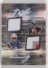 2019 Spectra Neon Black Light Prizm 7/10 Marquise Brown Dual Patch Auto 6fs