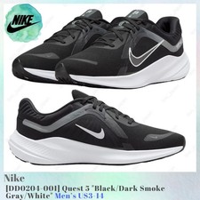Nike Quest 5 Black Dark Smoke Gray White DD0204-001 Men's US3-14 NEW