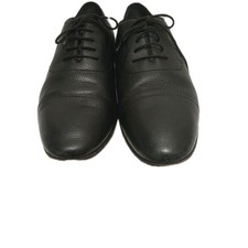 Gucci #258804 Men's Black Pebble Leather Oxford Shoes Size 11 USED