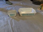 Vintage Pyrex Butterprint Amish Refrigerator Dish Set 503 1.5 QT and 501 1.5 Cup