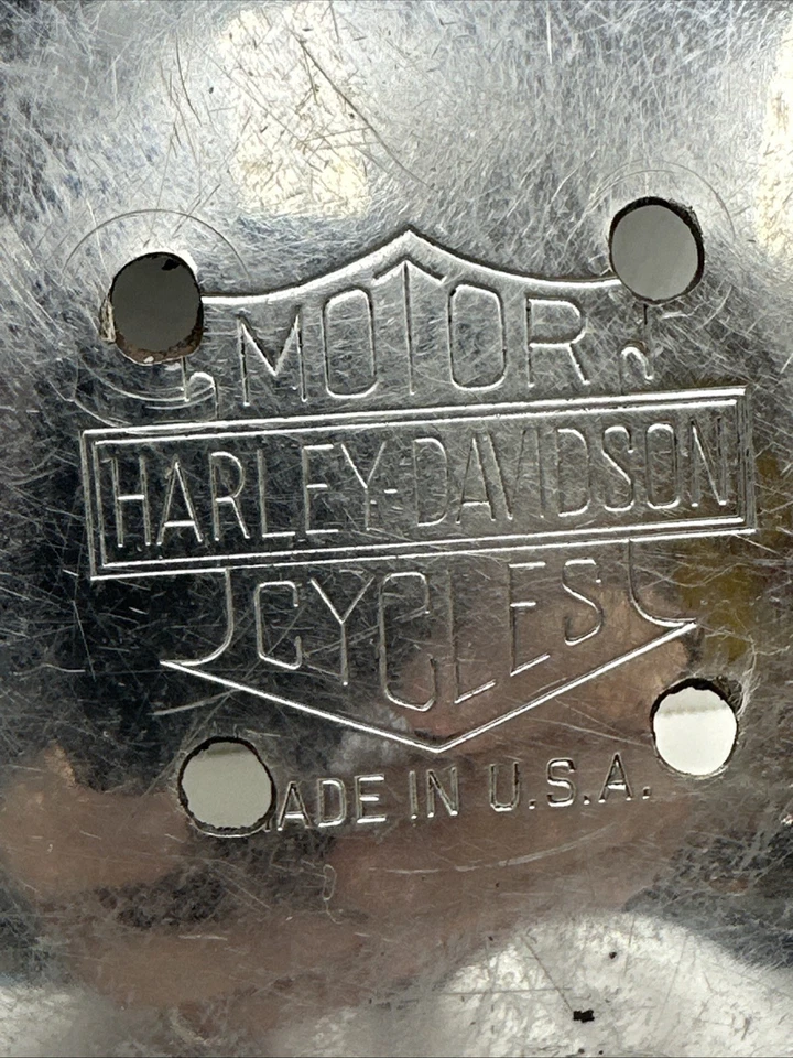 ORIGINAL HARLEY KNUCKLEHEAD PANHEAD FLATHEAD 7” J SLOT AIR CLEANER BACK PLATE - Image 2 of 4