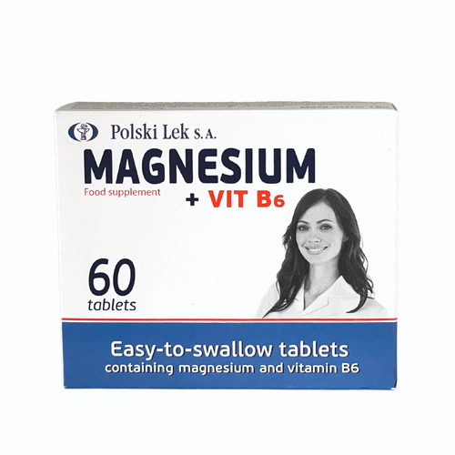 Magnesium + Vitamin B6 ^120 Tablets^ cramp stress fatigue Magnez Polski