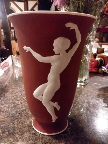 Vintage Rosenthale Germany 10" Vase with Nude Woman circa 1940 RARE