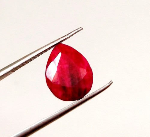 Natural Red Ruby Pear Shape Cut Loose Gemstone - Picture 3 of 4