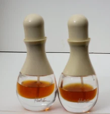 2 pk HALSTON for WOMAN Natural Spray Cologne 0.5 fl oz LOW-FILLED, DISCONTINUED