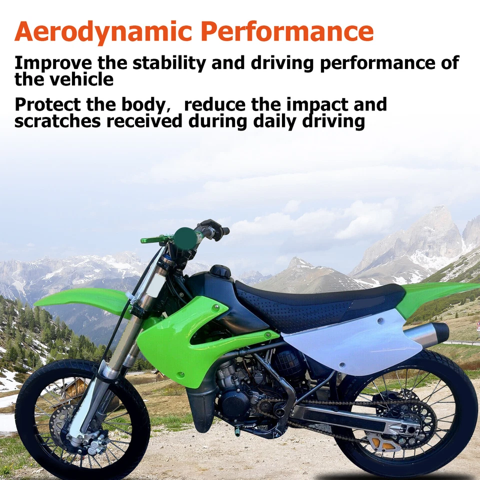 Kit de carrocería de plástico rediseñado verde/blanco para Kawasaki KX100 KX85 2001-2013 Foto 4 de 4