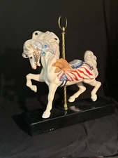 Cybis Bicentennial Carousel Horse, Ticonderoga Made 1975 / 12"/ 3lbs-6oz / #409