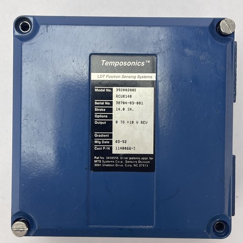 TEMPOSONICS 392002005 RCU0140 LDT POSITION SENSING SYSTEM OUTPUT 0 TO +10V REV - 第 1/9 張圖片