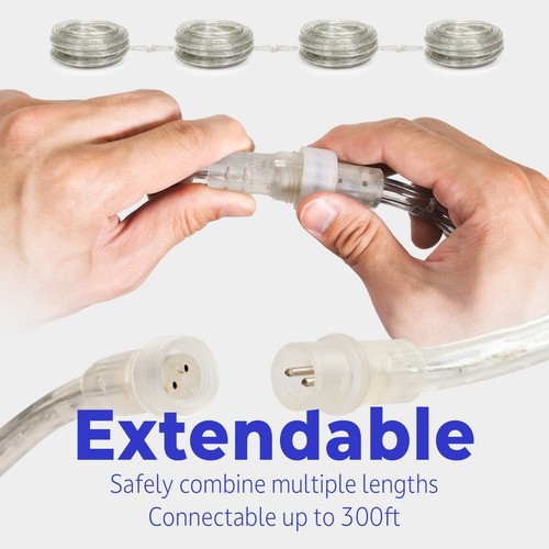 10' 20' 25' 50' 100' 150ft Outdoor LED Rope Light Water-Resistant Extend to 300' - Picture 50 of 97