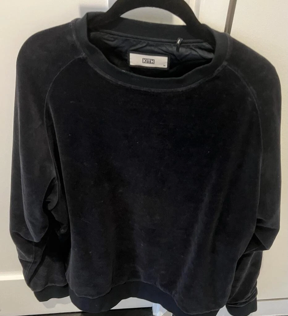 Kith X Bergdorf Goodman Velour Williams Crewneck Sz M blue 2017