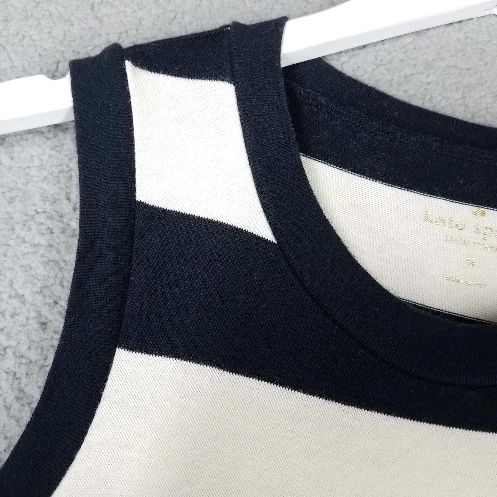 Abito Kate Spade donna medio righe casual viaggio resort nero bianco comodo