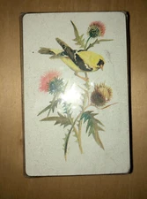 Vintage 1970s Sealed Goldfinch Bird w/ Thistle Playing Cards - Nu-Vue Stardust