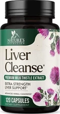 Liver Cleanse & Detox Support Supplement 1166mg with 22 herbs + Milk Thistle