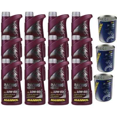 12L Motoröl MANNOL Racing+Ester 10W-60 3x MANNOL Motor Doctor ADDITIV