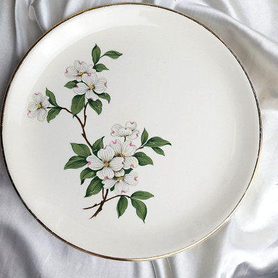 Vintage Limoges Dogwood 9'' Dinner Plate