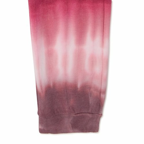 Wonder Nation Girls S 6/6X Fleece Joggers, Color: Burgundy Brick Tie Dye NEW - Picture 2 of 3