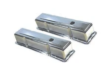 Specialty Products 58-86 SBC Steel Tall Valve Cover Pair Chrome 8195
