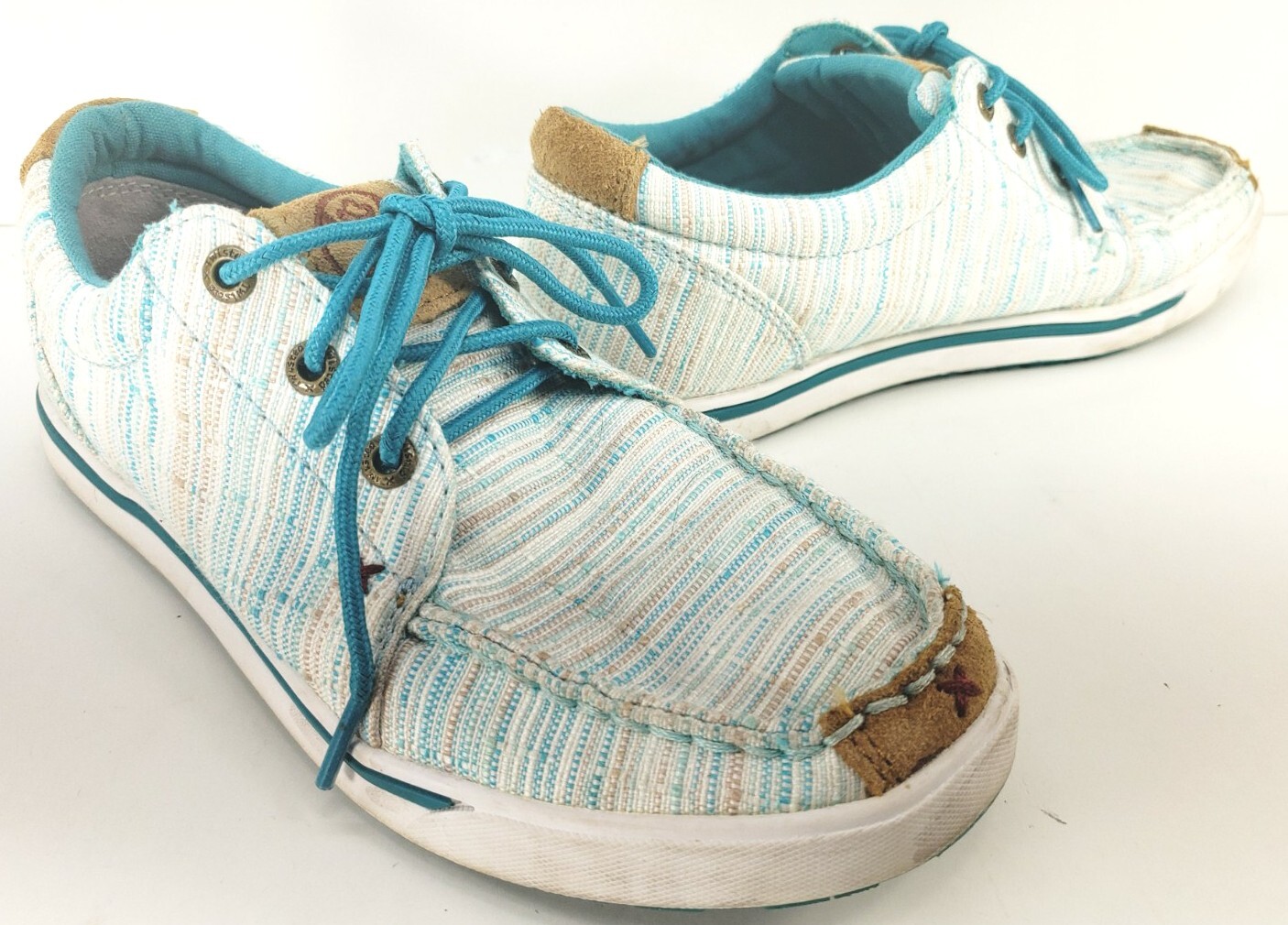 Twisted X Hooey Loper Women’s 6.5M Turquoise Casual Sneakers Shoes WHYC004 Rare