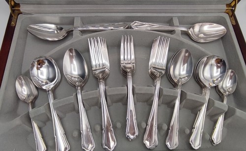 BUTLER of Sheffield CAVENDISH COLLECTION Bead Design 60 PIECE SilverPlate - Picture 3 of 17