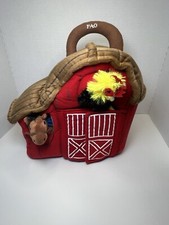 FAO SCHWARZ Plush Horse Pony Red Barn Stable RARE And Retired