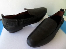 Vionic AMORA Wo's 7.5 Loafers Blk. Pebble Leather Arch Support Flat Comfy Shoes