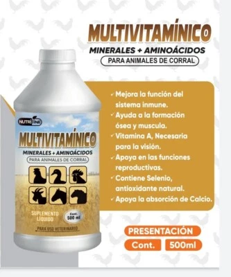 Nutri-line Complete Multivitamin for Poultry Liquid Supplement 16oz Farm Animal