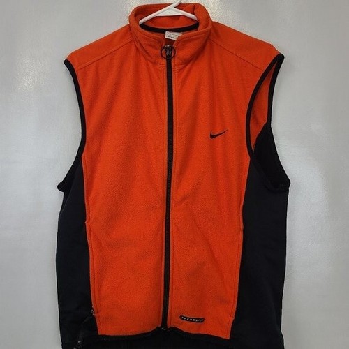 orange fleece vest womens