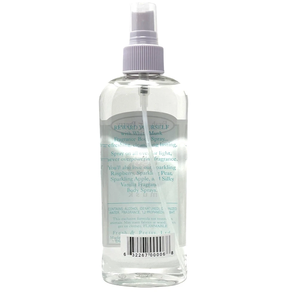 Spray corporal fragancia almizcle blanco fresco y bonito 6 fl oz (paquete de 3) Foto 2 de 3