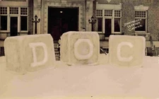 D.O.C., Dartmouth Winter Carnival, Hanover, New Hampshire NH RPPC 1940