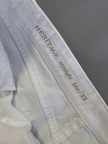 Heritage Straight 16P/ 33 Jeans Women’s White - Picture 5 of 8