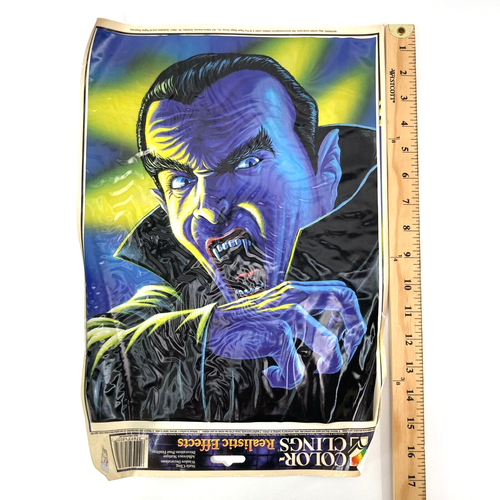 Vintage Menge 3 Halloween Fenster klammern Dracula leuchten Geist Farbe realistische statische Dekoration