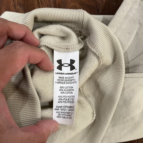 Under Armour Sweater Boys Medium Brown Beige Hoodie Sweatshirt Youth Kids - Picture 6 of 8