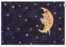 Batik Sarong, Rayon, Fairy Moon & Stars, Fringe, 42" x 62", Asst Blues