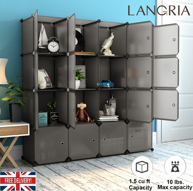 Langria 967 16 Cube Diy Closet Wardrobe Brown For Sale Online Ebay