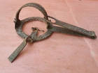 ANTIQUE VERY RARE OLD HAND FORGED WROUGHT IRON TRAP