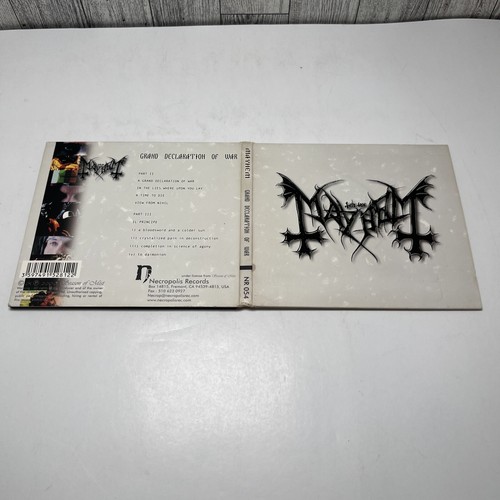 Mayhem Grand Declaration Of War CD NR 054 Black Metal - Imagen 16 de 24