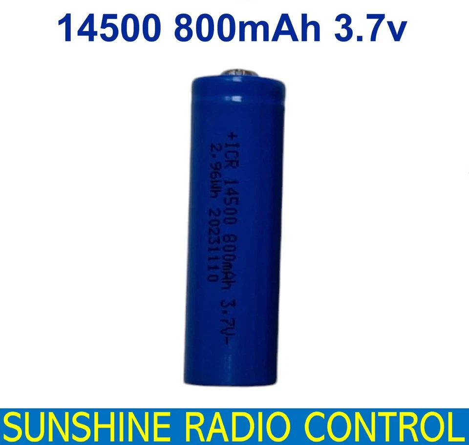 14500 Rechargeable Lithium Batteries GENUINE 3.7v 800mAh Li-Ion Cell Battery UK - Image 3 of 4