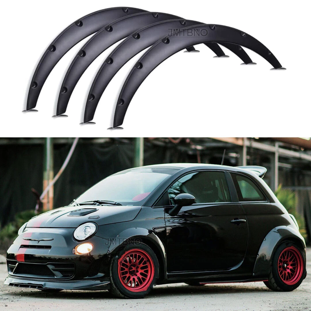 4Pcs Car Fender Flares Extra Wide Body Kit Wheel Arches 3.1 For Fiat 500  Abarth