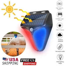 Solar Alarm LED Light with Strobe Light Motion Sensor Detector Wireless Outdoor