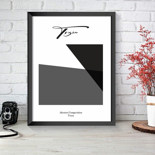 Abstrakte Poster Drucke Wandbilder Minimalistische Wohndeko GERAHMT & UNGERAHMT #21 - Bild 3 von 16
