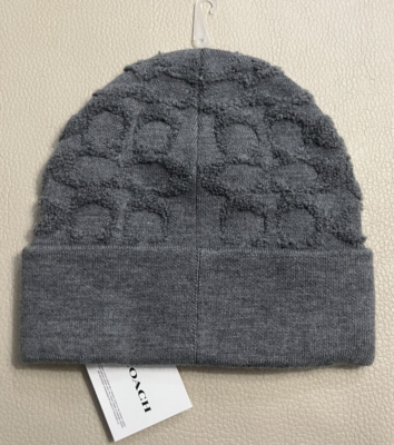 Coach Adult 100% Wool Terry C Logo Beanie - MRSP$120 | eBay display picture 1